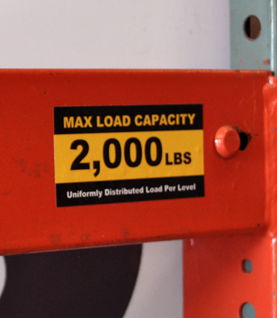 Load Capacity Labels: Is it possible to have them printed without the actual capacity so that it can be written in?