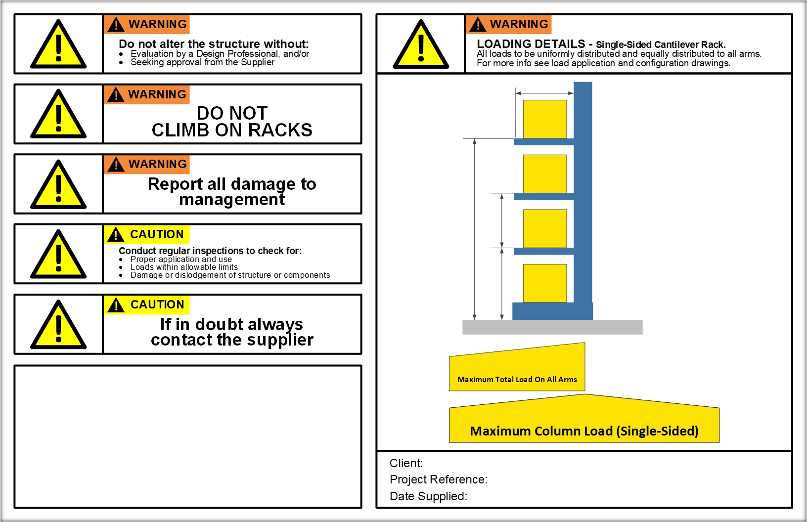 Single Sided Cantilever Rack Sign Questions & Answers